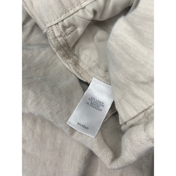 Jill‎ Linen Stretch Cream Pants Size Medium - Picture 7 of 10